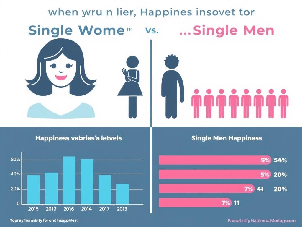 santé&forme Graphique-comparatif-montrant-les-niveaux-de-bonheur-entre-femmes-celibataires-plus-heureuses Femmes célibataires plus heureuses que hommes : Ce que révèlent les études