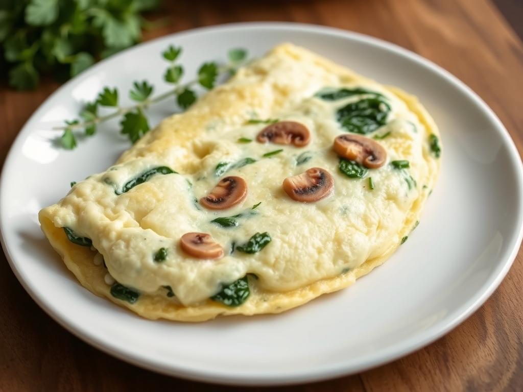 santé&forme Omelette-aux-epinards-et-champignons-un-petit-dejeuner-riche-en-proteines 20 Aliments Sains pour le Petit Déjeuner qui Vous Permettront de Bien Commencer la Matinée