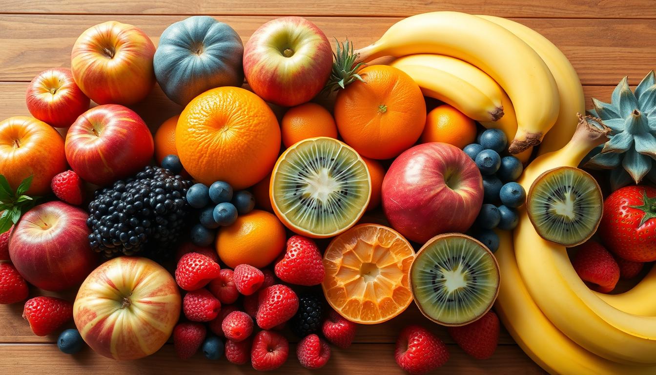 Variété de fruits colorés illustrant les bienfaits des fruits pour la santé