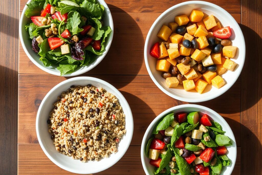 santé&forme Variete-de-salades-colorees-dans-differents-bols-1024x683 Conséquences de manger de la salade tous les jours : bienfaits et risques potentiels