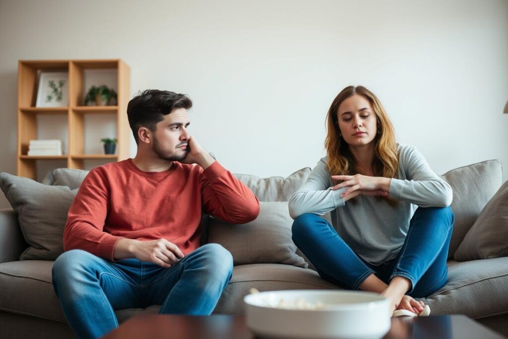 santé&forme Un-couple-prenant-une-pause-pendant-une-dispute-pour-ameliorer-leur-relation-1024x683 Disputes, distance, jalousie : voici comment améliorer votre relation