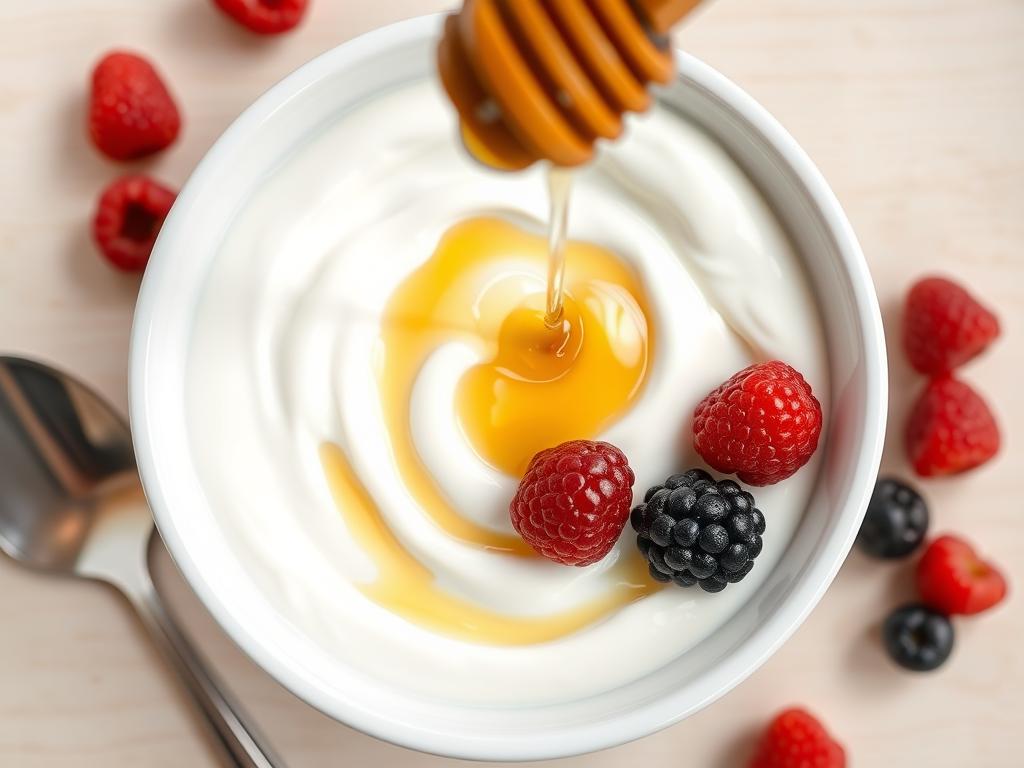 santé&forme Yaourt-nature-dans-un-bol-avec-des-fruits-frais-riche-en-calcium-et-en-proteines Aliments clefs pour faire baisser votre tension artérielle