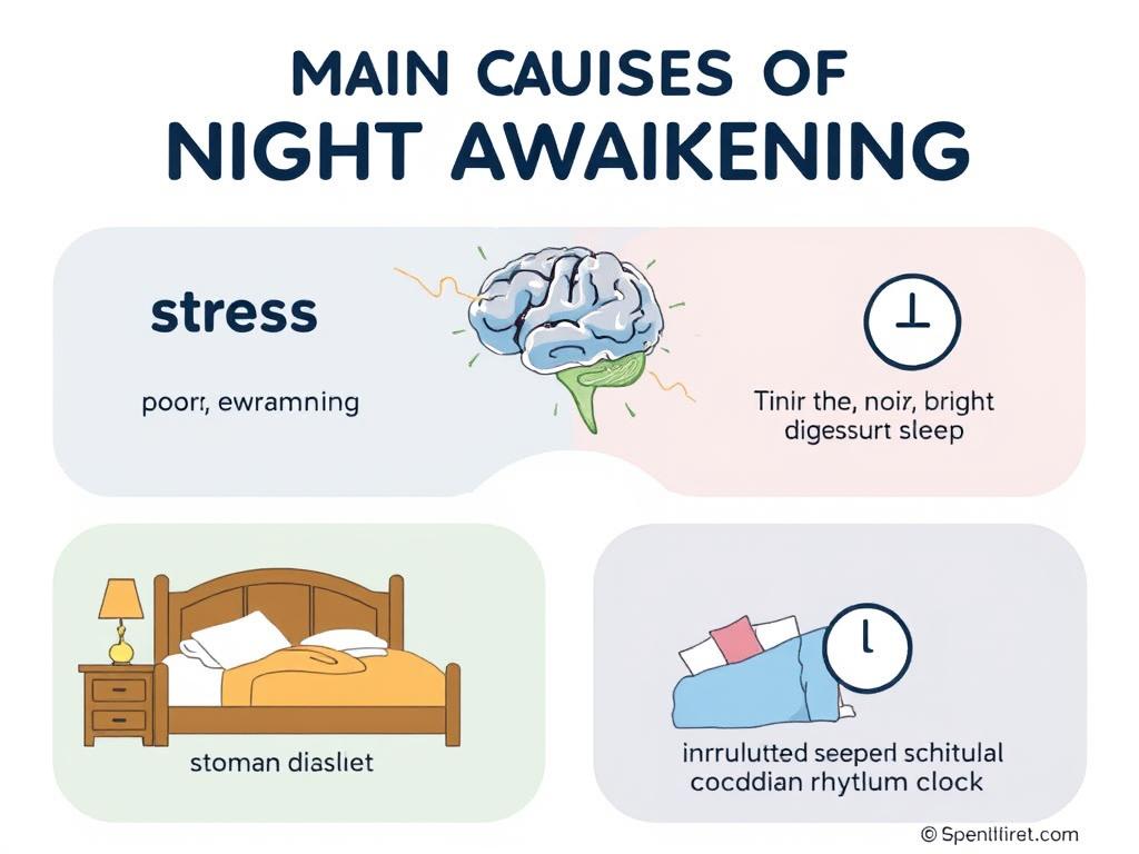 Illustration-des-causes-de-reveils-nocturnes-pendant-le-sommeil Ne plus se réveiller pendant son sommeil : 7 solutions efficaces