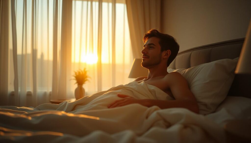 Personne-profitant-dun-sommeil-profond-sans-reveils-nocturnes-1024x585 Ne plus se réveiller pendant son sommeil : 7 solutions efficaces